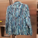 Trina Turk ππ Pistache Blazer ~ Blue WIllow Ottoman Ceramic Print 6 NWT Photo 7