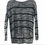 Eileen Fisher Elieen Fisher Long Sleeve Grey Striped Sweater Photo 7