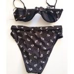 ONIA  Floral Dot Black/White Bikini Xlarge NWT Photo 1