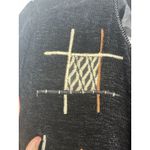 Allure Women’s Button Front Abstract Jacket Black Embroidered Pattern Size Large Photo 3