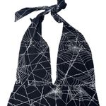 Bear Dance B16 New Womens Black & White Spider 🕷️ Web design Bodysuit size Small Photo 1