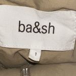 Ba&sh Eva Bomber Jacket Women's Size 1 (Small) Beige Faux Shearling Pockets Photo 11