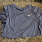 Nike  Blue Tee with White Swoosh Photo 0