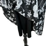 Calvin Klein SZ 4 A-Line Mini Dress Floral Lined V-Neck 3/4 Bell Sleeves Stretch Photo 2