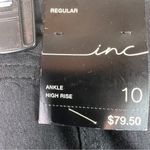 INC International Concepts Size 10 Ankle High Rise Black Cargo Pants W/T… Photo 6