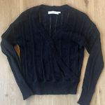 ASTR Black Textured V-Neck Sweater Photo 0