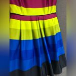 Tahari Arthur Levine, large sleeveless dress with multicolor horizontal stripes Photo 6
