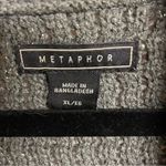 Metaphor ladies open cardigan. Gray with flecks of silver rolled collar size XL Photo 6