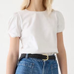 J.Crew  Vintage jersey puff-sleeve T-shirt in white Photo 0