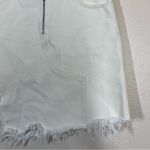 Sandy Liang  White Tams Frayed Denim Mini Skirt Photo 5