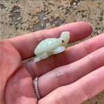 Artisan Jade Green Carved Genuine Stone Pendant Charm Figurine Large Photo 3