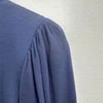 Elizabeth and James  Size Small Navy Blue V Neck Popover‎ Relaxed Fit Blouse Photo 3