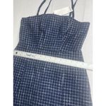 Cider  Tweed Women's Mini Dress XS Blue Pleated Plaid Preppy NWT Photo 2
