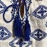 VINTAGE AMERICA BLUES Cotton Embroidered White and Blue Women's Top SIZE L Size L Photo 3