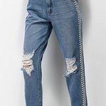 Zumiez Empyre Eileen Checkerboard Striped Mom Jeans Photo 0