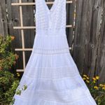 NAOO Nation AK Outfits Womens Dress Maxi White 100% Cotton Sleeveless M/L Size M Photo 1