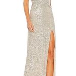 Mac Duggal  Ieena 26598 Sparkle Sequin V-Neck Wrap Waist Dress Photo 0