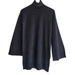 Lovers + Friends ‎ Unstoppable Sweater Dress Black Turtleneck Flared Sleeve S/M Photo 2