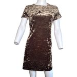 90’s Y2K Byer Too! California Short Sleeve brown velvet mini dress small​​​​​​​ Photo 4