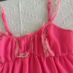 Victoria's Secret Victoria’s Secret Neon Pink Cream Lace Babydoll Lingerie Top Sz M Medium Photo 3