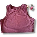 DSG Women's High Neck Brami Tank Crop Top Wine Color Twitch + Allison Sz XL NWT Red Photo 0