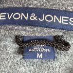 Devon & Jones custom embroidered dog paw WOOF full zip fleece jacket size medium Blue Photo 5