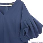 Eloquii NEW navy blue Puff Sleeve Sheath belted Dress, 20 Photo 13