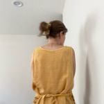 Vintage Embroidered Yellow Boho Tank Top Size M Photo 4