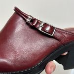 Baretraps Burgundy Leather Mules with Chunky Sole Photo 6