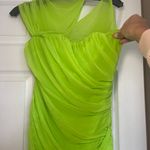 House Of CB Adrie NEON GREEN GATHERED MINI DRESS Photo 7