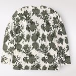 Magnolia Grace Green Floral Print Open Front Cardigan Size S Business Casual White Photo 2