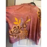 Daniel Rainn DR2  floral lightweight 3/4 sleeve Ruana front cardigan kimono L/XL‎ Photo 5