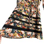 Anthropologie Holding Horses Garden Lace Floral Dress Orange Blue Long Sleeve XS Photo 8