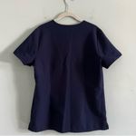 FIGS Casma FIONx Three Pocket Navy Blue Short Sleeve Scrub Top Photo 4