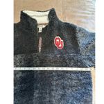 Pressbox  by Royce Faux Fur Quarter Zip Pullover Size Small OU Sooners Oklahoma Photo 3