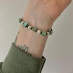 Green Blue Abalone Pearl Bracelet Vintage “Amphitrite” Stretch Beachy Bohemian Photo 1