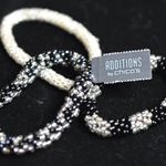 Chico's NWT  Additions 3pc. Set Black/Gray/White Beaded 6" Stretch Bracelets Photo 0