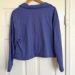 Athleta  Retroterry Polo Sweatshirt Purple Lavendar Long Sleeve Collar Size M Photo 9