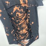 Johnny Cash Custom Bleach Splatter Graphic Tee Size Medium Cut Open Back Design Gray Photo 5