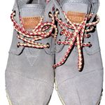 Toms Moccasin Ankle Boots Gray Suede Chukka Lace Up Casual Women’s Size 6 Photo 1