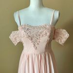 SOLEBLU | Baby Pink Embroidered Cold Shoulder Maxi Dress Sz S Photo 9
