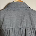 INAE Collection Poplin Woven Long Sleeve Striped Shirt Dress Women's XS Black Photo 12