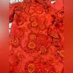 Vintage 90’s Paisley & Sequin/Beadwork Ice Brand Silk Blouse Large Red Photo 10