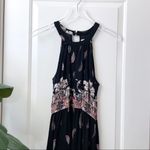 Feather Boho Maxi Dress High Neck S/M Photo 53