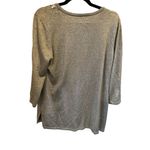 JM Collection  Women's Gray‎ Embellished V-Neck Sweater 1X 3/4 Sleeve Photo 3