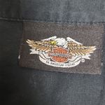 Harley Davidson 90's COllared‎ V Cut Vest Tank Snap Buttons Size Small Womens Black Photo 4