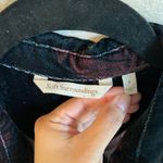 Soft Surroundings Shirt Size Small Black Velvet Red Floral Flowers Roses Buttons Photo 5