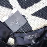 Topshop  Velvet Burnout Polka Dot Asymmetrical Hem Mini Dress in Black Size 6 Photo 10