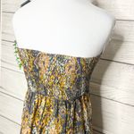 Forever 21 Strapless Boho Maxi Dress Size Small Orange Blue Gray White Photo 9