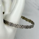Vintage Aton Signed Silver Braided Bangle ✨ Designer Flat Woven Bracelet 💫 Photo 8